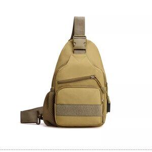 Men Backpack Molle Tactical Sling Chest Pack Shoulder Bag Outdoor Hiking Travel